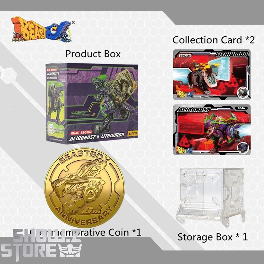 52 Toys BeastBox BB-46 Acidghost & BB-02LM Lithiumon Set Of 2 - Image 6