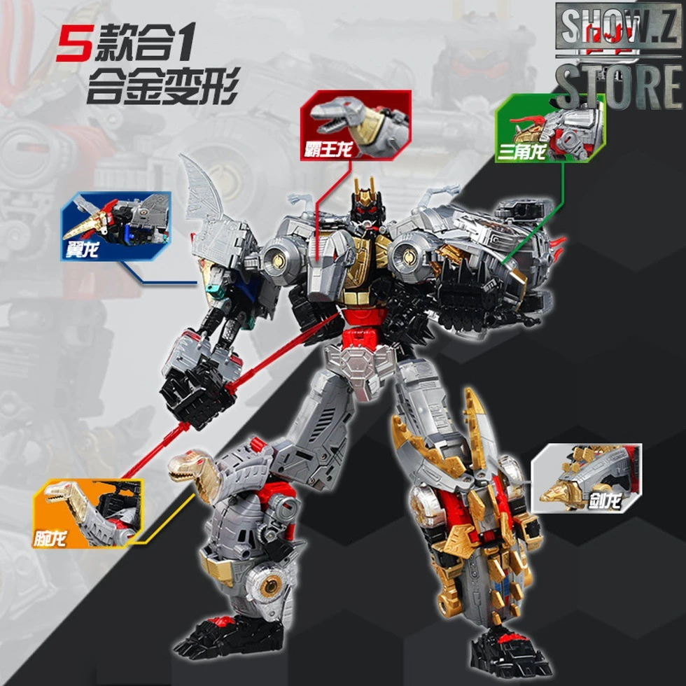 Black Mamba H6002-4B Raptor Slash & H6002-7B Robot Force Volcanicus Oversized Combiner Set Of 6 - Image 5