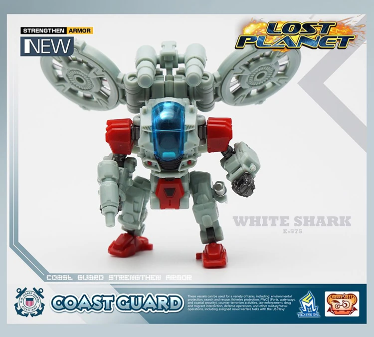 MechFansToys Lost Planet Coast Guard CG01 White Shark & CG02 Red Dragon - Image 4