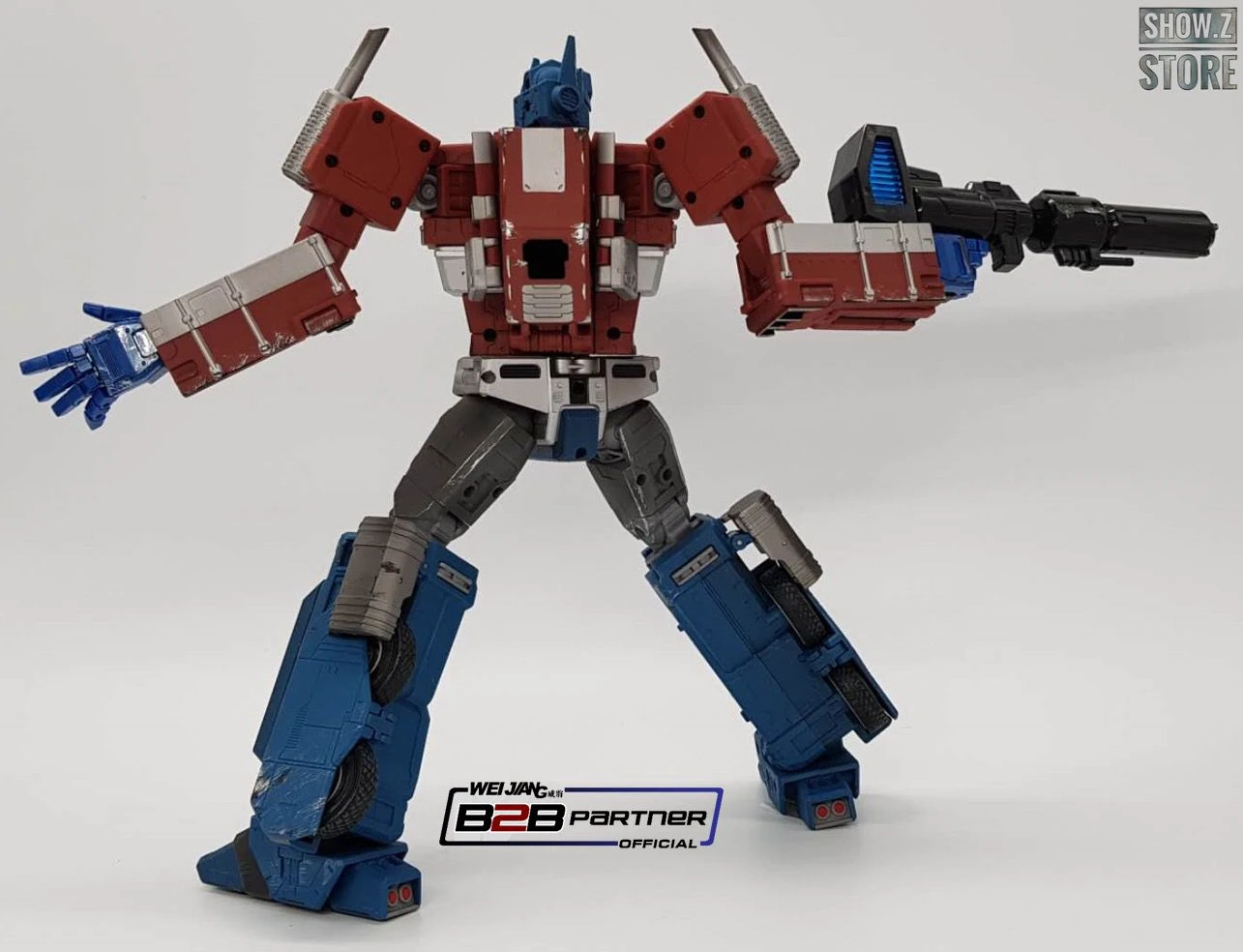 Weijiang MPP-10 Commander Optimus Prime Battle Damaged Oversized Limited Edition W/ Custom Display Base - Image 6